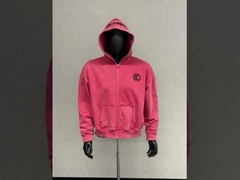 özel taş yıkama strass büyük boyutlu zip up kapüşonlu