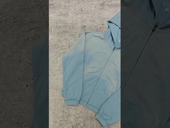 Özel 2025 Streetwear Ağır Ağırlıkta Taşlı Kapüşonlu Unisex Boş Vintage Güneş Solması Asit Yıkama Fermuarlı