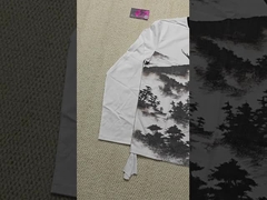 Özel Grafik Baskılı Bisiklet Yaka Düşük Omuzlu Büyük Boy Ağır Pamuklu Uzun Kollu Tişört