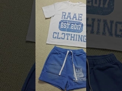 Özel Yaz Sokak Giysileri 2 Parça Set Jogger Kostümleri 100% Pamuk Erkek Spor Kostümü Ekran Dtg Baskı Sho