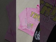 Özel DTG Ekran Baskı Kutlu Ağırlıklı Fermuar Ceketler Pamuk Sıkıntılı Strass Fermuar Erkekler H