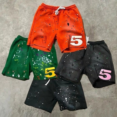 satın al Yıkanmış Fransız Terry Ham Hem Cut Edge Hip Hop Vintage Acid Distressed Erkek Ter Şortları online manufacture