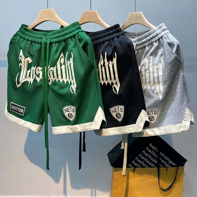 satın al Yaz Sporları Koşu Egzersiz Atletizm Koşu Fitness Track Jogger Mesh Şort Özel Spor Salonu Retro Basketbol Şort Erkek online manufacture