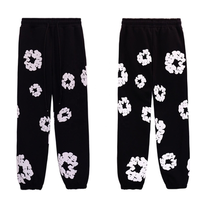 satın al Unisex Sokak Giyimleri Track Pant Altı Özel Kapok Puff Baskı Logo ile Hafif Yıkama online manufacture