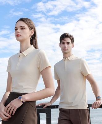 satın al Kısa kollu iş kıyafetleri Erkek ve Kadınlar için T-shirt özel logo nakışlı polo gömleği online manufacture