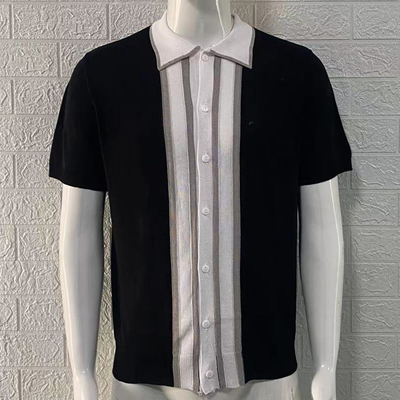 satın al 2023 Yaz Erkek Slim Kısa Kollu Lapel Renkli POLO Kazak online manufacture