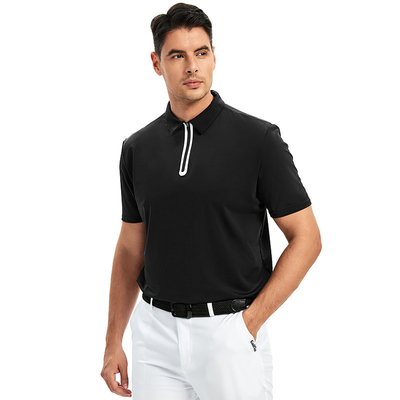 satın al Destek 7 Gün Örnek Sipariş Öndürme Zamanı Golf Sporları için Kısa Kollu Fermuarlı Polo gömleği online manufacture