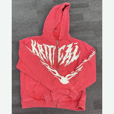 satın al Özel Kapüşon Dökme veya Özel % 100 Pamuk Puff Yazdırma Sokak Giyimleri Asit Yıkama Ağır Ağırlıklı Zip Up Kapüşonlar online manufacture
