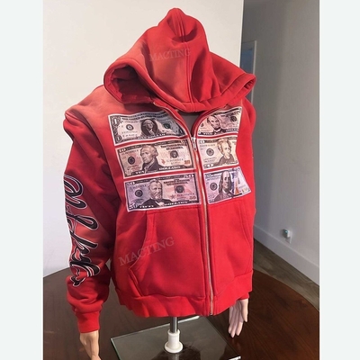 satın al Güneşten solmuş görünümlü unisex sıkıntılı kapüşon ve asitle yıkanmış bitirme ile fermuarlı kapama online manufacture