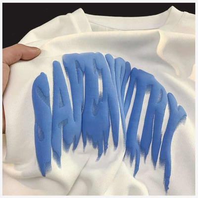 satın al Kişisel Logo 3D köpüklü puff baskı erkek sokak kıyafetleri için Supima pamuklu grafik tişört online manufacture