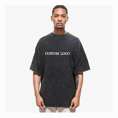 satın al Özel Tişört 260 gram 100% Pamuk Sokak Giysi Hip Hop Blank Acid Wash Vintage Tişörtler online manufacture