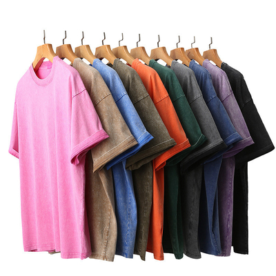 satın al Yıkama Vintage sıkıntılı boş tişörtler Erkeklerin Asit Yıkama Tişörtleri Kadınlar online manufacture