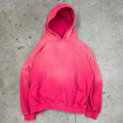 satın al Özel Büyük Boyutlu Kırılmış Asit Yıkama Güneş Solmuş Pullover Hoodie 500 Gsm Fransız Terry Vintage Erkekler İçin Sıkıntılı online manufacture