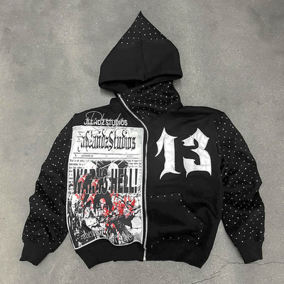 satın al Erkekler Pamuk Fransız Terry Hoodie Asit Yıkama nakışlı yapıştırma yama ile kırpılmış zip online manufacture