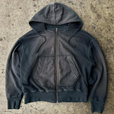 satın al Vintage Tarzı Baskılı Unisex Kapüşon Yün Blank Ağır Kilo Fransız Terry Zip Up Kapüşon online manufacture