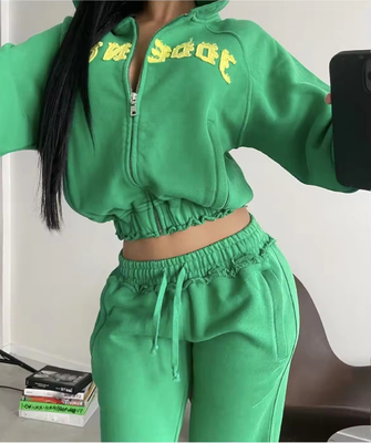satın al Özel Fransız Terry Acid Wash kadın spor takım elbisesi Bahar / Sonbahar sezonu için online manufacture