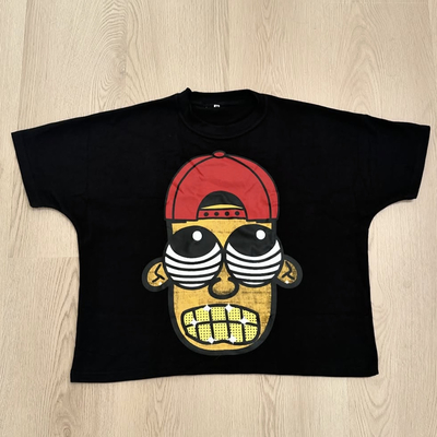 satın al Custom Mock Neck T-shirt Logo Boxy Fit Cut and Sew T-Shirt Oversized T-Shirt 300 Gsm Erkekler T-Shirt Baskılı Sokak Giysileri online manufacture