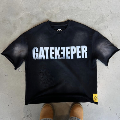 satın al Custom Mock Neck T-shirt Logo Boxy Fit Cut and Sew T-Shirt Oversized T-Shirt 300 Gsm Erkekler T-Shirt Baskılı Sokak Giysileri online manufacture