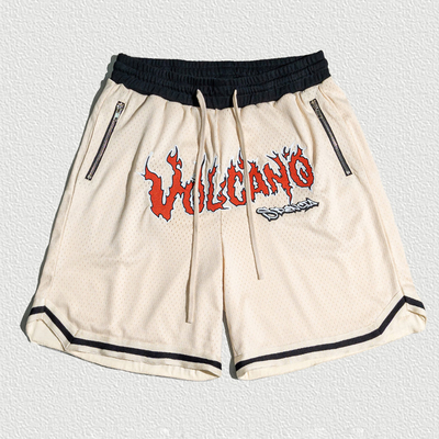 satın al Yaz Basketbol Polyester Spor Salonu Egzersiz Sublimasyon Fermuar Cebinde Çizgi Kapalı Erkek Ağı Şortları ve Şort Uzunluğu online manufacture
