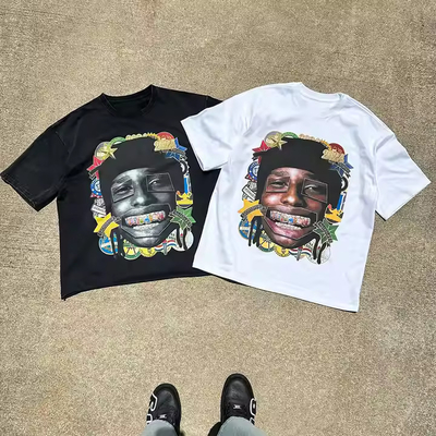 satın al Custom Unisex Oversized Fit Kalın Ağır Pamuk Tişörtler Ekran Baskı Erkekler Box Dtg Baskı Grafik Tişört online manufacture