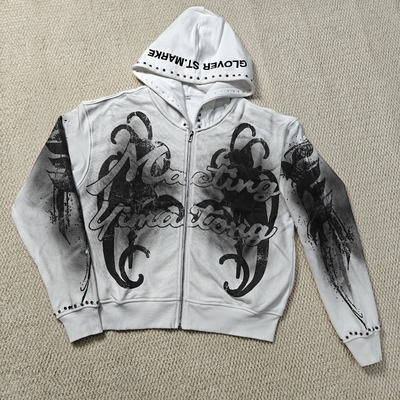 satın al Özel 3D nakış Kirli yıkanmış DTG Baskı 500 Gsm Vintage Hoodies Box Fit Rhinestones French Terry Cotton Zipper Hoodie online manufacture