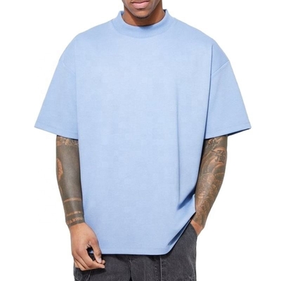 ağır ağırlıklı tişört boşluklar toptan Jersey kumaş Oversize Drop Omuz Tişört 300 Gsm Blank Plain Tee