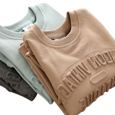 Yüksek ağırlıklı kalın Fransız Terry Hoodie Jogger Custom Embossed LOGO Sweatshirt Hoodies