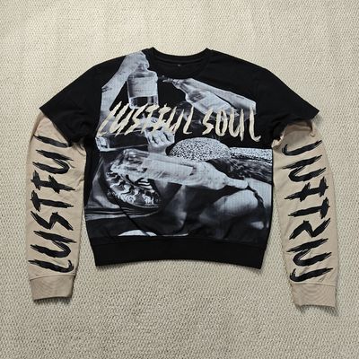 Yüksek Kaliteli Özel Ağır Pamuk DTG Baskılı Erkek Çift Katlı Uzun Kollu Tişört Ekran Baskılı Tasarım Tişörtleri